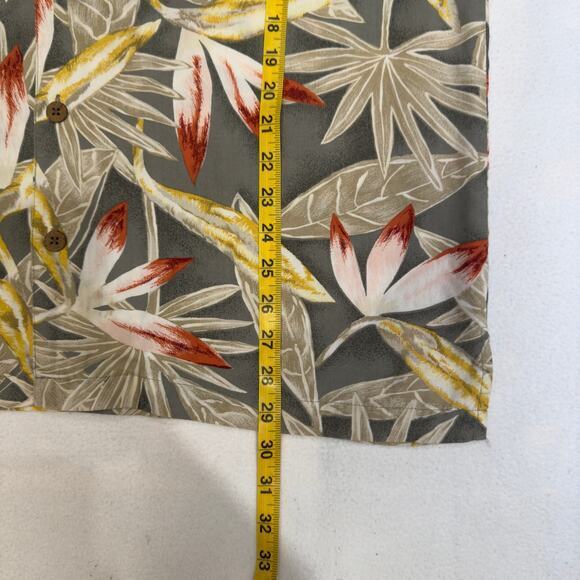 Tommy Bahama Mens Large‎ Tropical Hawaiian Camp Shirt Double Chest Pockets - Picture 6 of 10